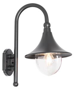 Klasická vonkajšia nástenná lampa čierna IP44 - Daphne
