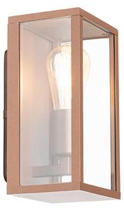 Priemyselná nástenná lampa hrdzavohnedá 26 cm IP44 - Charlois