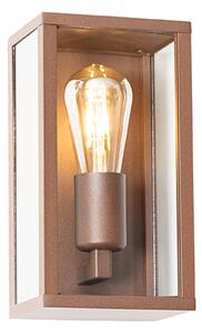 Priemyselná nástenná lampa hrdzavohnedá 26 cm IP44 - Charlois