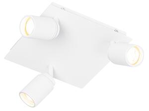 Moderné kúpeľňové bodové svetlo biele štvorcové 3-svetlo IP44 - Ducha