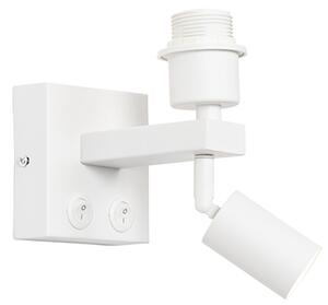 Moderná nástenná lampa biela s lampou na čítanie - Brescia