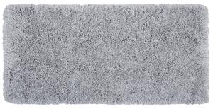 Shaggy koberec s vysokým vlasom sivý polyesterový 80 x 150 cm obdĺžnikový jednofarebný
