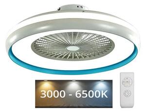 V-Tac LED Stropné svietidlo s ventilátorom LED/45W/230V 3000/4000/6500K modrá VT1376 + záruka 3 roky zadarmo