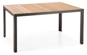 Halmar Záhradný stôl FIERRO obdĺžnik hnedý/čierny
