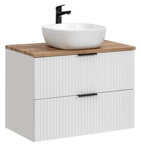Kúpeľňová skrinka s umývadlom a doskou ADEL White DU80/1 | 80 cm