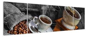 Zátišie s kávou - obraz (Obraz 170x50cm)