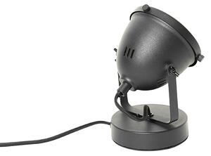 Priemyselná stolná lampa čierna 18 cm - Emado