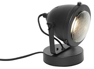 Priemyselná stolná lampa čierna 18 cm - Emado