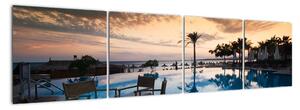 Obraz bazéna v Stredozemí (Obraz 160x40cm)