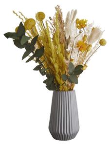 RIFFLE Váza 13,5 cm - tm.šedá