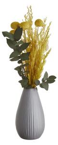 RIFFLE Váza 15,5 cm - tm.šedá
