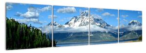 Obraz - zasnežené vrcholky hôr (Obraz 160x40cm)