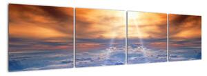 Moderný obraz - slnko nad oblaky (Obraz 160x40cm)