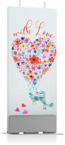 Flatyz Greetings With Love dekoratívna sviečka 6x15 cm