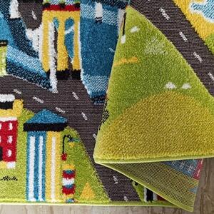 Senzorický detský koberec s motívom mesta Viacfarebná