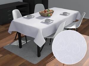 Biante Teflónový obdĺžnikový obrus TF-078 Ornamenty - studená biela 80x120 cm