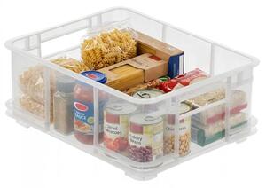Keeeper Úložný box pre domácnosť aj dielňu, BRUNO L, 20,5L, 43 x 35 x 17,5 cm, transparentný
