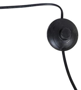 Oblúková lampa mosadz s bielym textilným tienidlom biela 50 cm - XXL