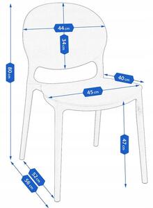 Dekorstudio Plastová stolička JUSTIN šalviovozelená