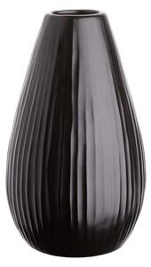 RIFFLE Váza 15,5 cm - čierna