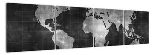 Obraz mapa sveta (Obraz 160x40cm)