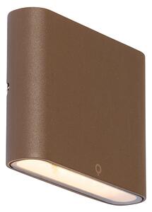 Moderné vonkajšie nástenné svietidlo hrdzavohnedé 11,5 cm vrátane LED IP65 - Batt