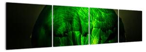 Zelená moderná abstrakcie (Obraz 160x40cm)