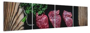 Obraz - steaky (Obraz 160x40cm)