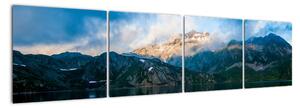 Obraz - jazero s horami (Obraz 160x40cm)
