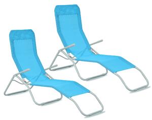 2x Záhradné lehátko Aga SIESTA Modré