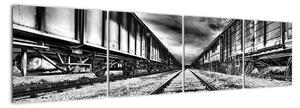 Železnice, koľaje - obraz na stenu (Obraz 160x40cm)