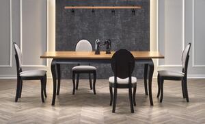 Halmar Rozkladací jedálenský stôl WINDSOR 160(240)x90 tmavý dub/čierny