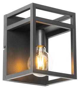 Inteligentná nástenná lampa čierna s poličkou vrátane Wifi G95 - Cage Rack