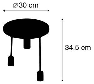 Inteligentné stropné svietidlo čierne vrátane 3 Wifi G95 - Facil