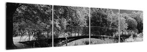 Čiernobiely most - obraz (Obraz 160x40cm)