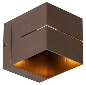 Moderná nástenná lampa tmavo bronzová - Transfer Groove