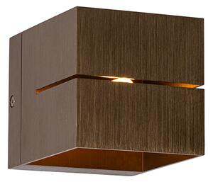 Moderná nástenná lampa tmavo bronzová - Transfer Groove
