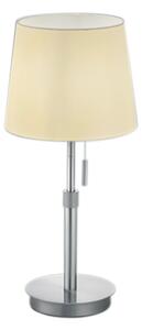 Trio LYON | Stolná moderná lampa s látkovým tienidlom Farba: Nikel