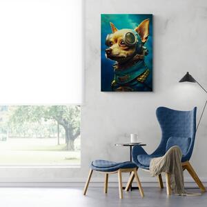 Obraz modro-zlatý pes