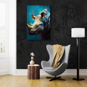 Obraz modro-zlatý nosorožec