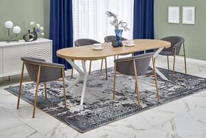 Halmar Rozkladací jedálenský stôl PERONI 100(250)x100 dub zlatý/biely