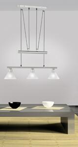 Trio STAMINA III | Závesná dizajnová niklová LED lampa
