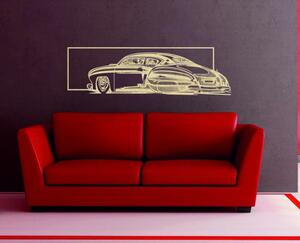 Nostalgický drevený obraz na stenu auto vyrezávané z preglejky
