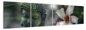 Abstraktný obraz - Buddha (Obraz 160x40cm)