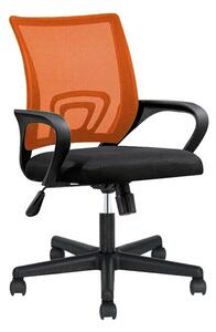 Kancelárska otočná stolička s podrúčkami v rôznych farbách, oranžová