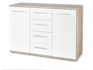 Halmar Komoda LIMA KM-4 biela/dub sonoma