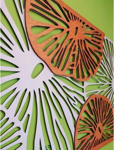 Vyrezávaný obraz z drevenej preglejky farba topol / orange GENIUS