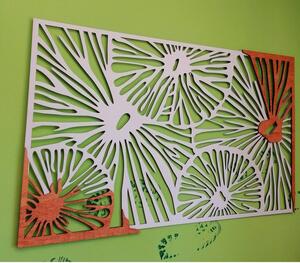 Vyrezávaný obraz na stenu z drevenej preglejky farba originál topoľ / orange ALENKA