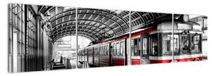Vlaková stanica - moderný obraz (Obraz 160x40cm)