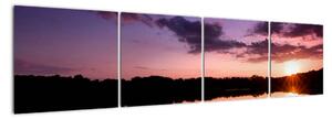Západ slnka na vode - obraz na stenu (Obraz 160x40cm)